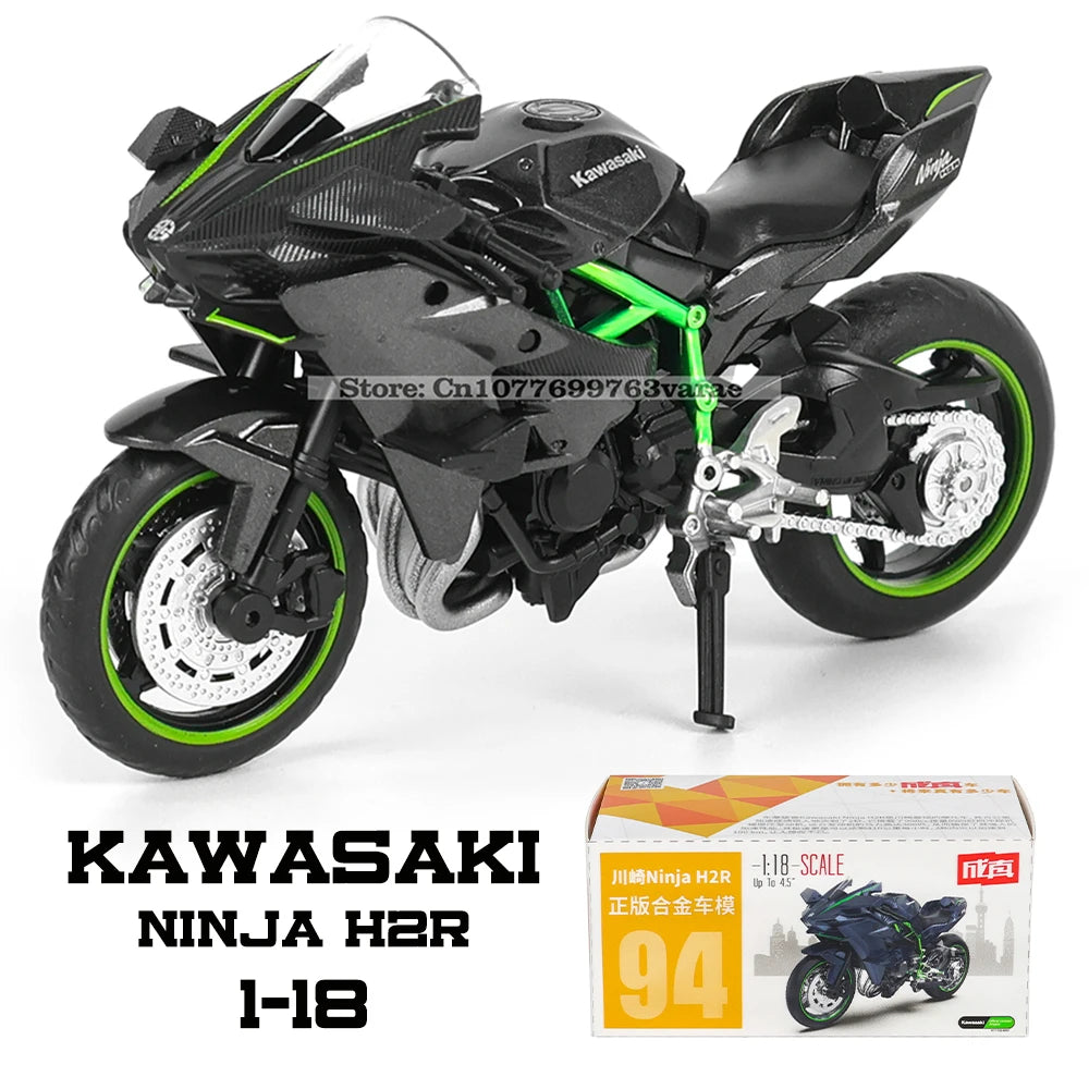 MSZ 1:18 Kawasaki Ninja H2R GSX-R1000 YAMAHA YZF-R1 Classic Motorcycle Static Model Alloy Die Casting Car Toy Gifts