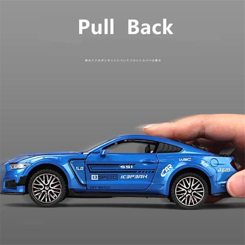 1:32 Ford Mustang Shelby GT500 Alloy Sports Car Model Diecasts Metal Toy Vehicles Car Model Simulation Collection Gift