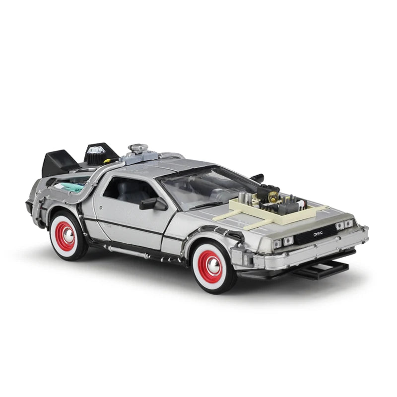 WELLY Diecast 1:24 Scale Model Car Toy DMC-12 For Movie Back to The Future