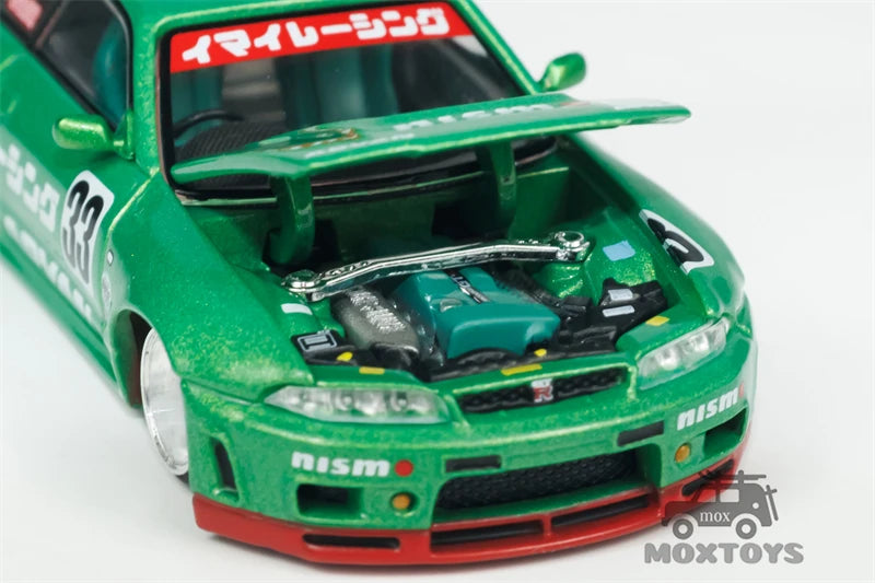 Kaido House x MINI GT 1:64 Skyline GT-R R33 IMAI Racing V1 Green Diecast Model Car