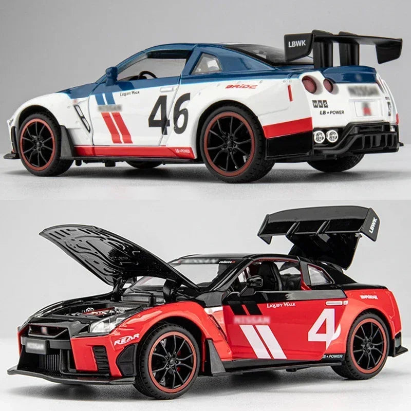 1:24 God Of War Nissan Skyline GTR R34 R35 Alloy