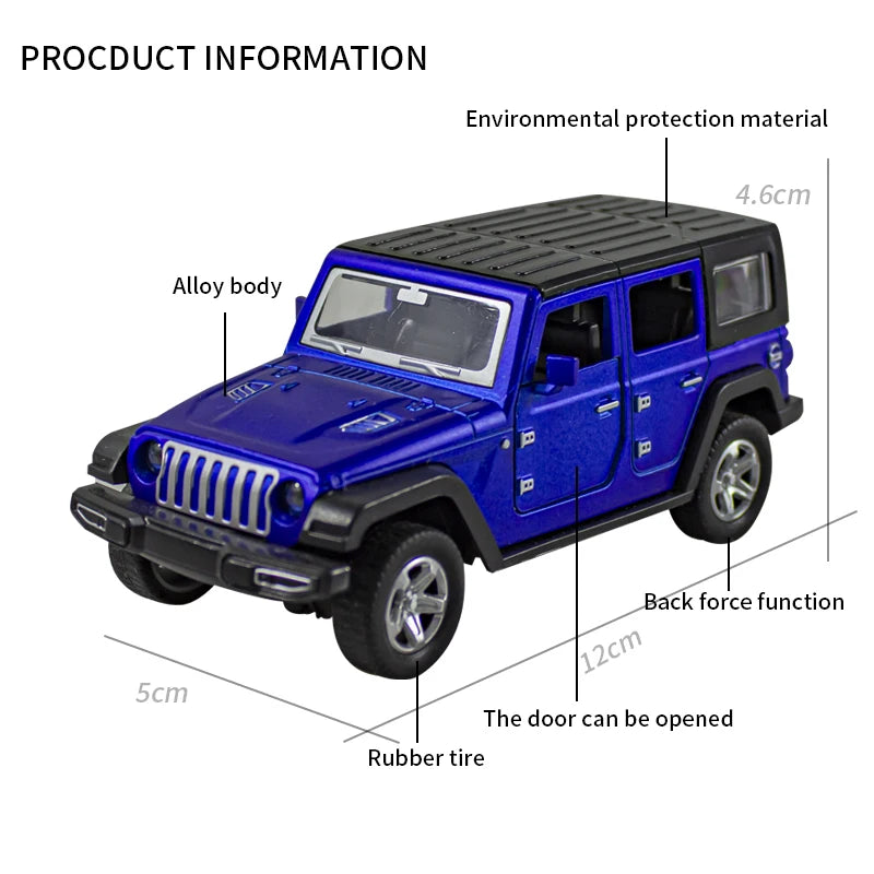 1:36 Alloy JEEPS Wrangler Car