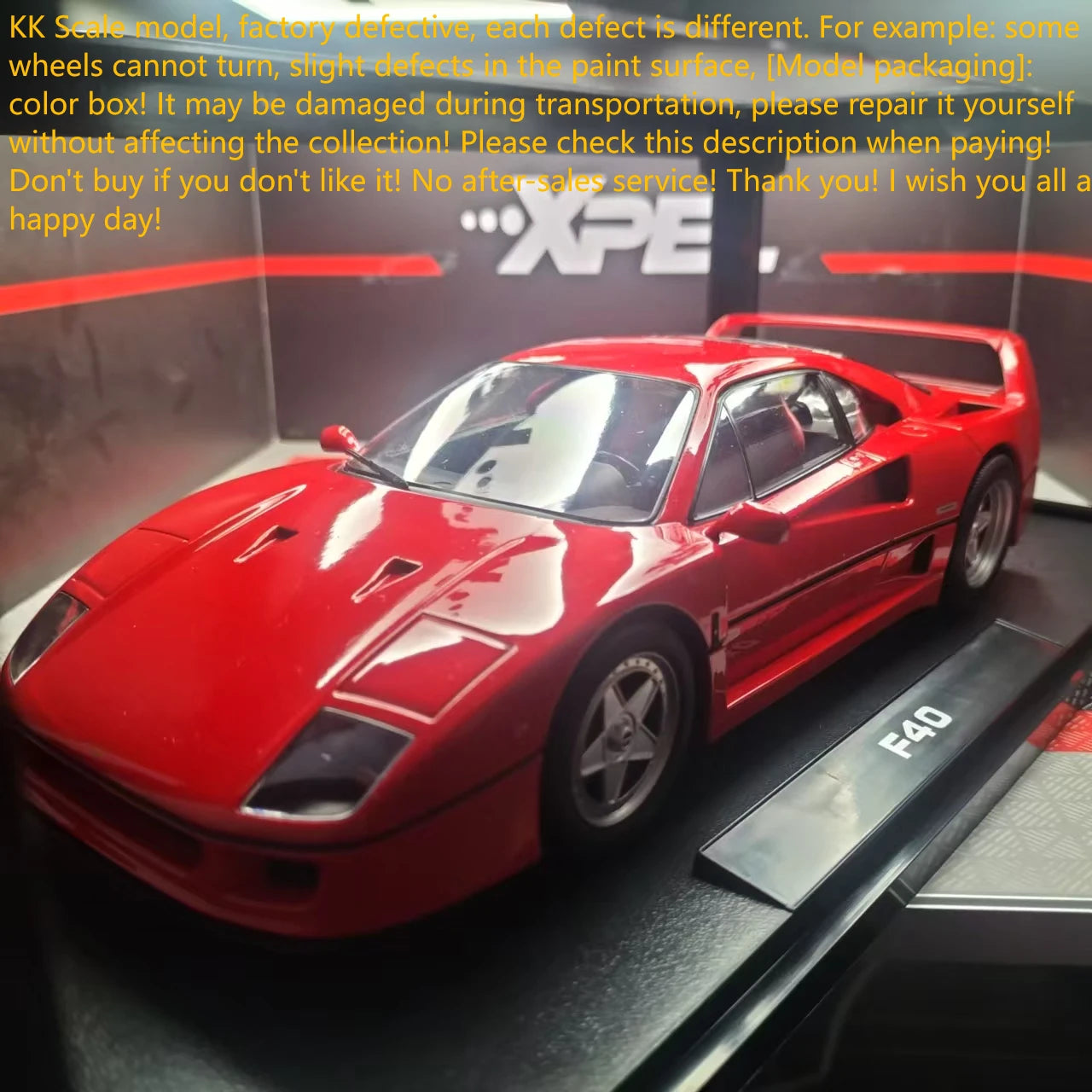 Defective Die-cast 1:18 Scale F40 Supercar