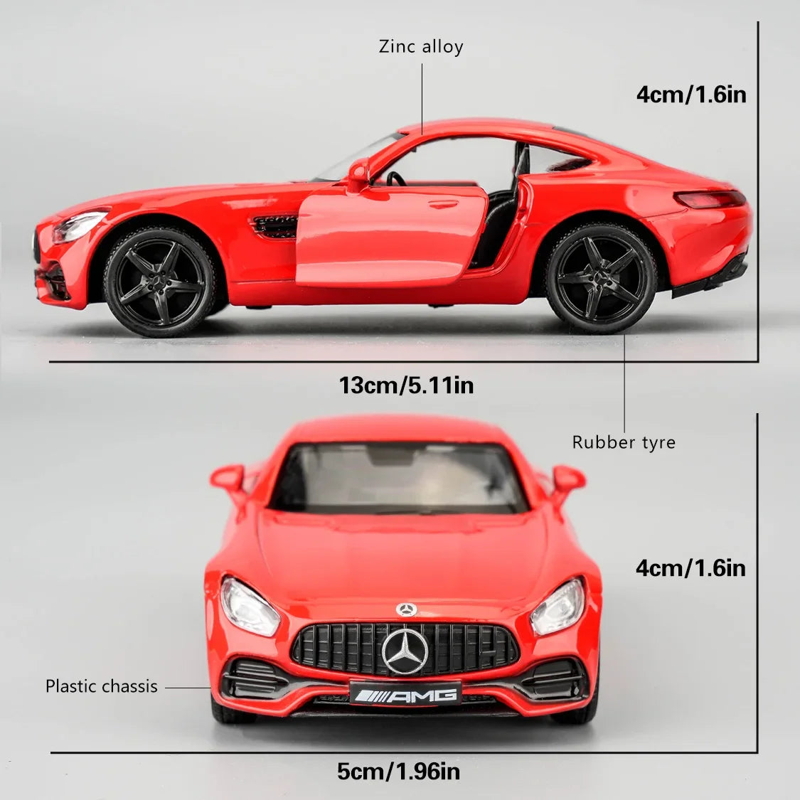 1:36 RMZCITY BENZ GT Alloy Model Toy Car Diecast Pull Back