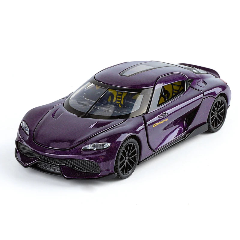 1:32 Gemera GT Super Sports Car Alloy Diecast Model Sound & Light Pull Back Toy Collection Of Hobby Decorative Fine Ornaments