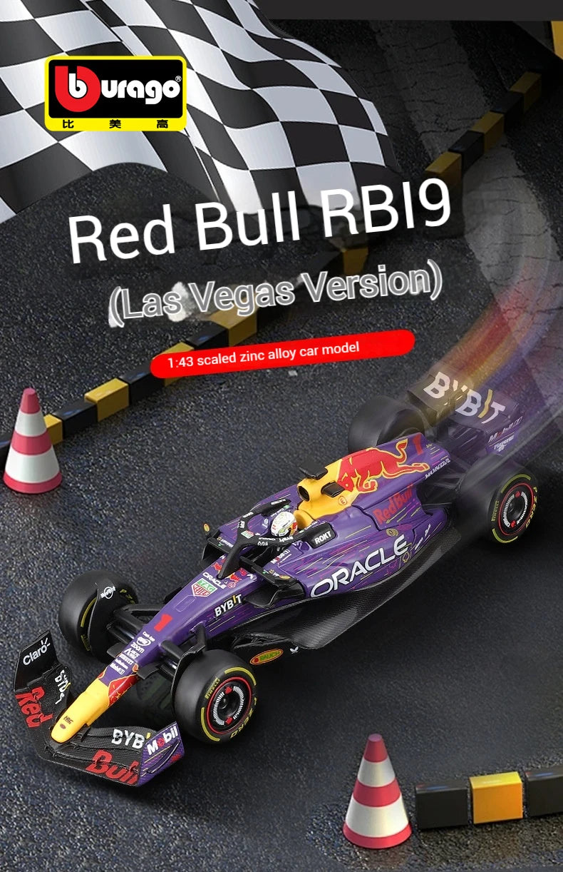Bburago 2024 1:43 Aston Martin Amr23 F1 Car #14 #18 Rb19 Las Vegas Racing Edition