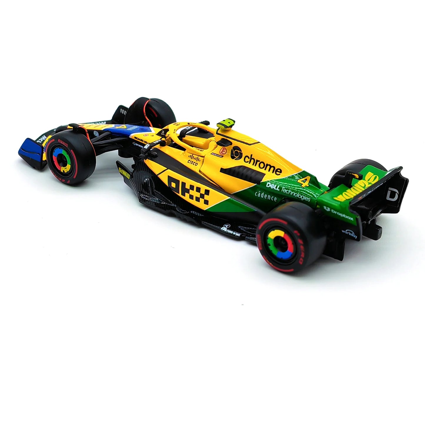Bburago 1:43 2024 Mclaren MCL38 Miami Monaco F1 Formula Car Die Cast Vehicles Collectible Model Racing Toys
