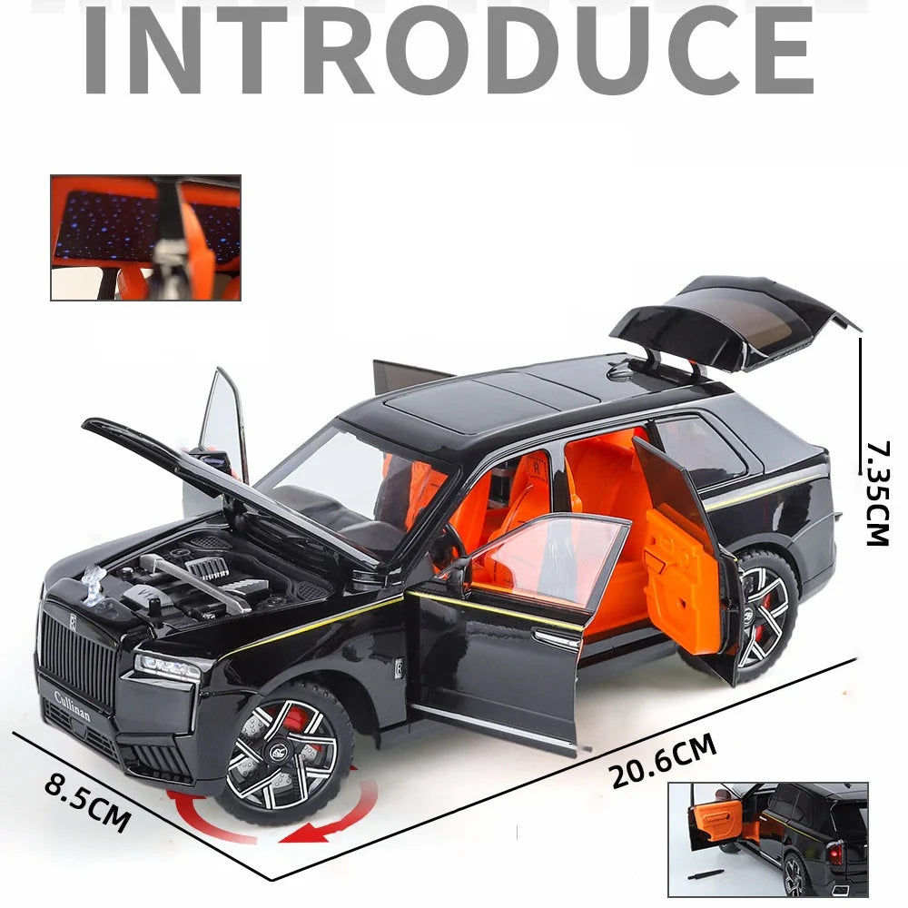 1:24 Cullinan SUV Alloy Scale Car Model Diecast