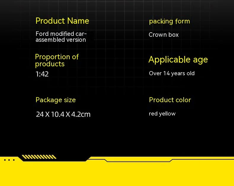 CCA DIY Customizable 1:43 Scale Ford Mustang Alloy Car Model Kit