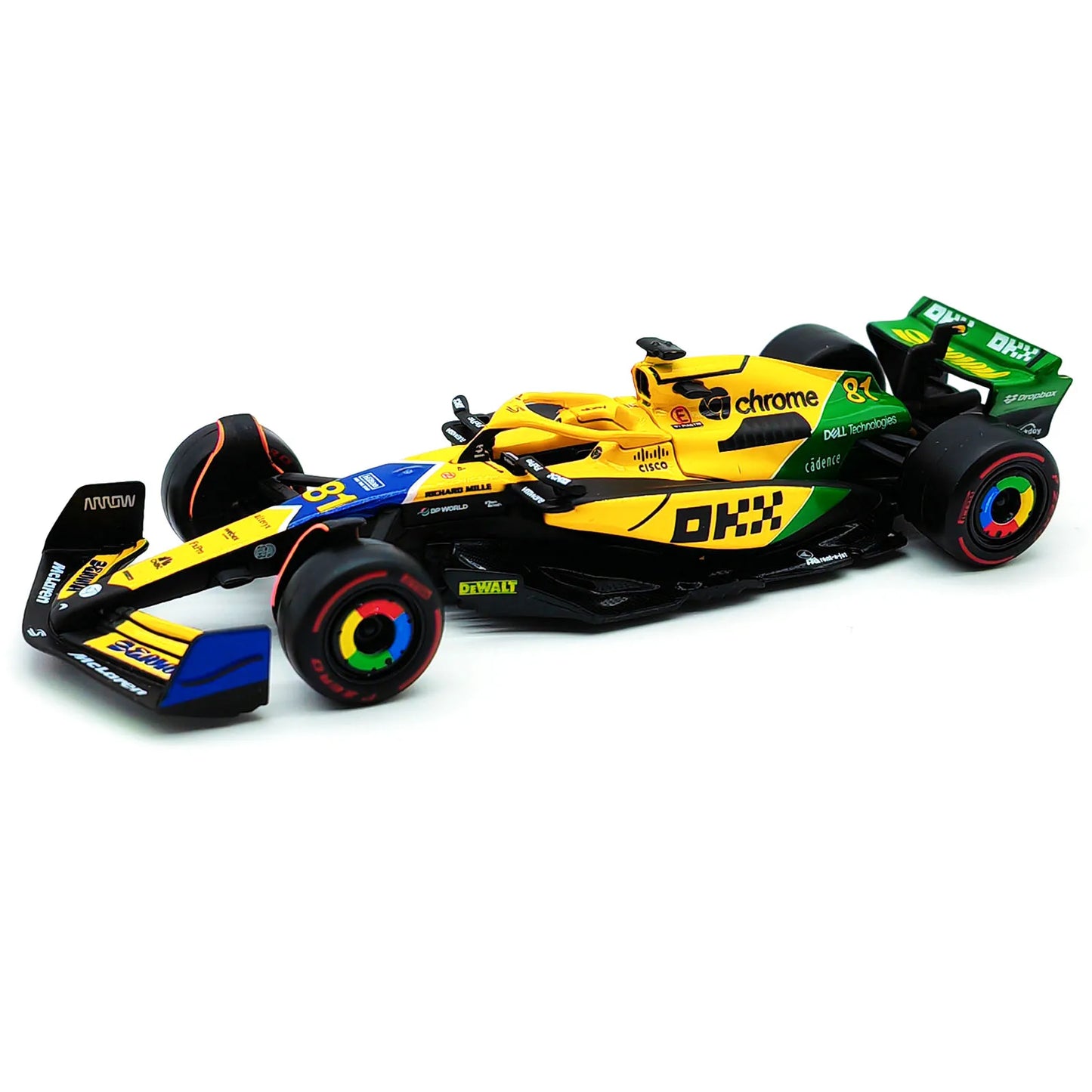 Bburago 1:43 2024 Mclaren MCL38 Miami Monaco F1 Formula Car Die Cast Vehicles Collectible Model Racing Toys