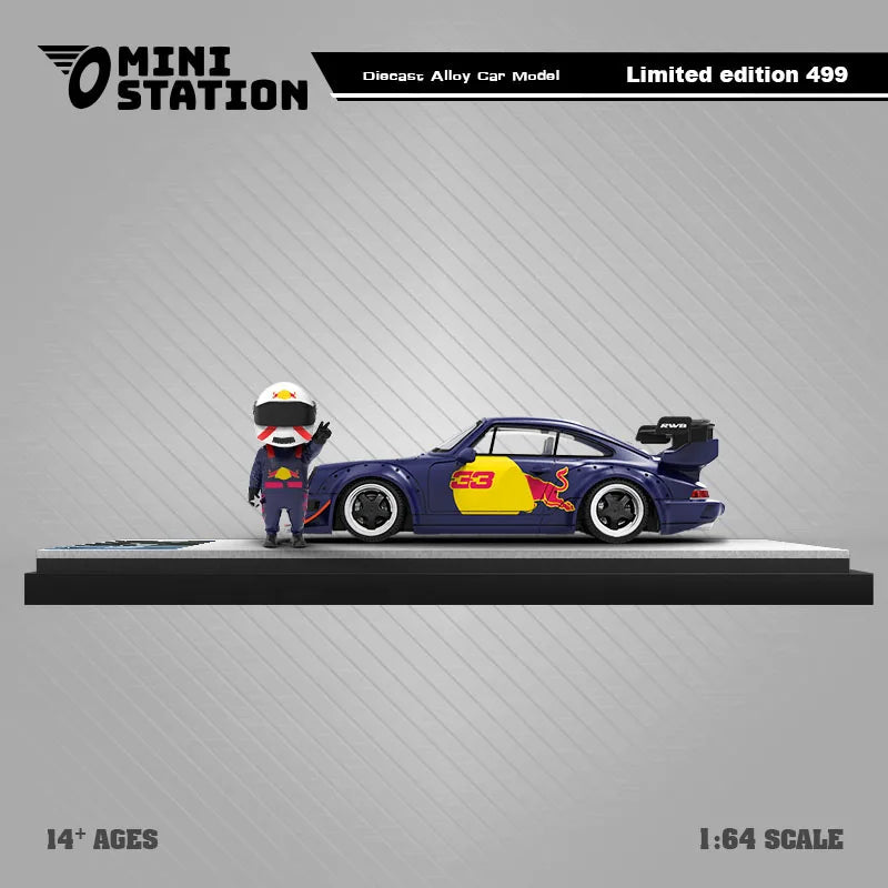 Mini Station 1:64 RWB 964 Blue Painting
