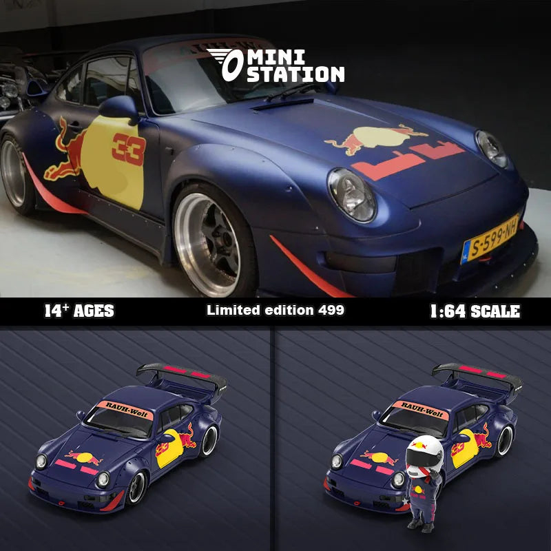 Mini Station 1:64 RWB 964 Blue Painting