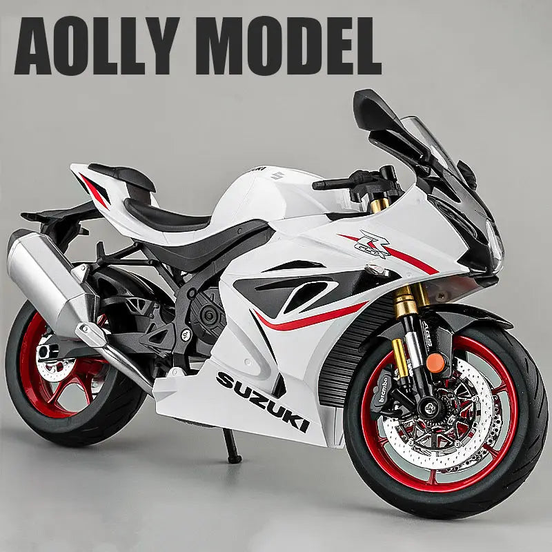 1:9 Suzuki GSX-1000R Alloy Racing Motorcycle Model Simulation Diecast Metal Street Sports Motorcycle Model Sound Light Kids Gift