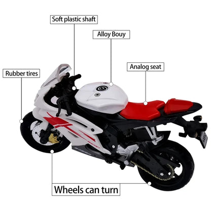 3pcs 1: 18 alloy+plastic car decoration off-road vehicle collection office model toy die-casting motorcycle simulation portable
