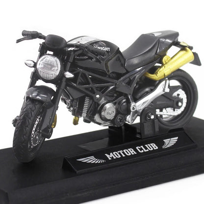 3pcs 1: 18 alloy+plastic car decoration off-road vehicle collection office model toy die-casting motorcycle simulation portable