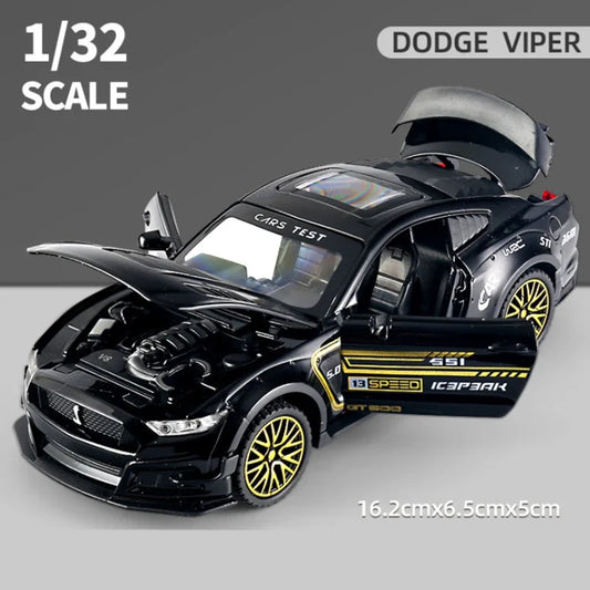 1:32 Ford Mustang Shelby GT500 Alloy Sports Car Model Diecasts Metal Toy Vehicles Car Model Simulation Collection Gift