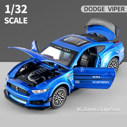 1:32 Ford Mustang Shelby GT500 Alloy Sports Car Model Diecasts Metal Toy Vehicles Car Model Simulation Collection Gift