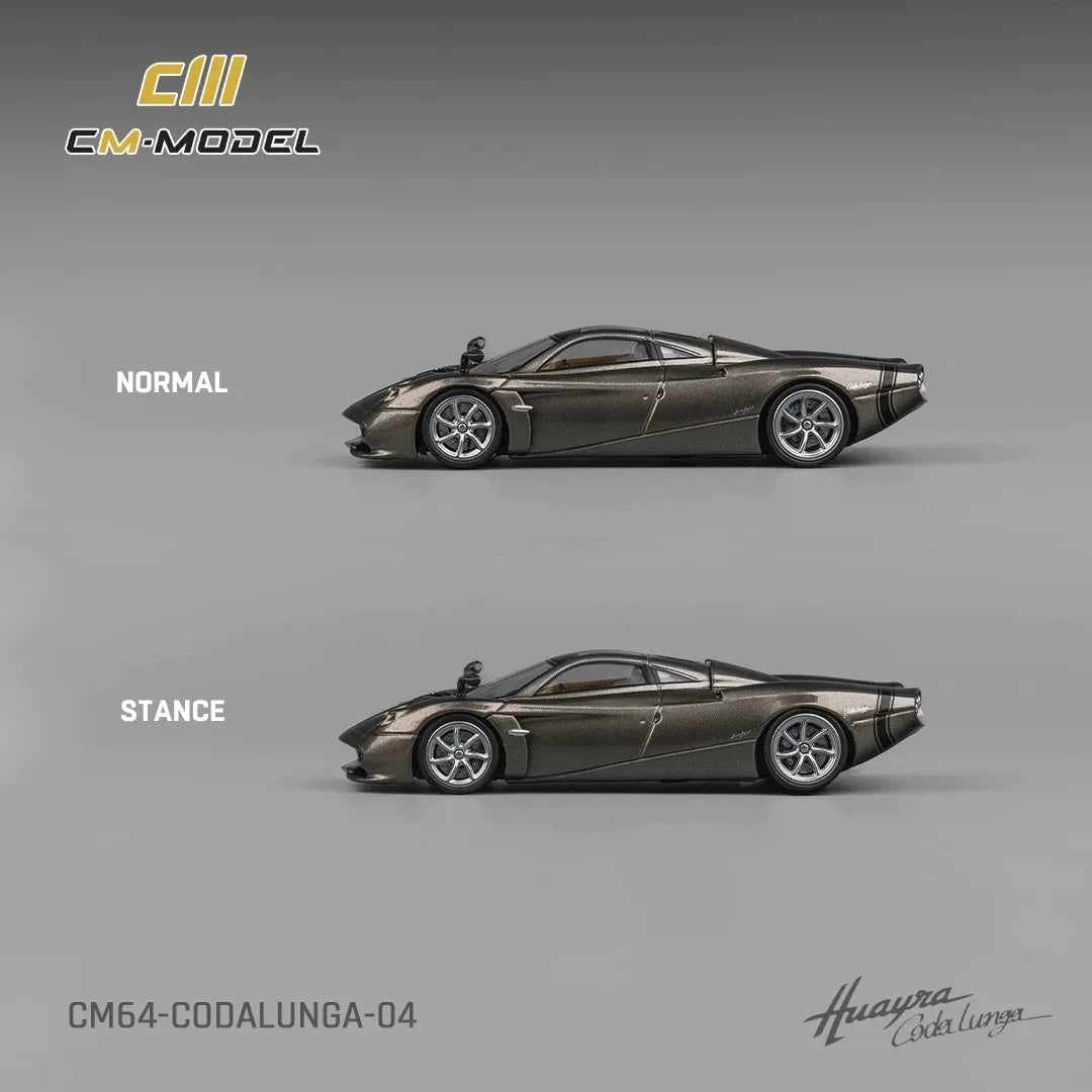 CM Model 1/64 Pagani Codalunga Long-tail grey Alloy Simulation car model