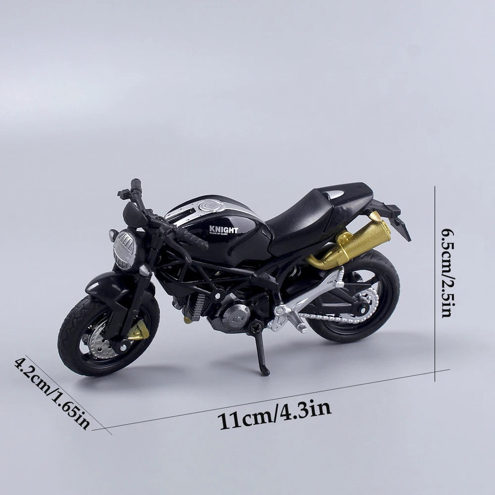 3pcs 1: 18 alloy+plastic car decoration off-road vehicle collection office model toy die-casting motorcycle simulation portable