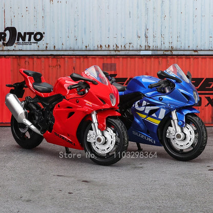 MSZ 1:18 Suzuki GSX-R1000 YAMAHA YZF-R1 Classic Motorcycle Static Model Alloy Die Casting Car Toy Gifts