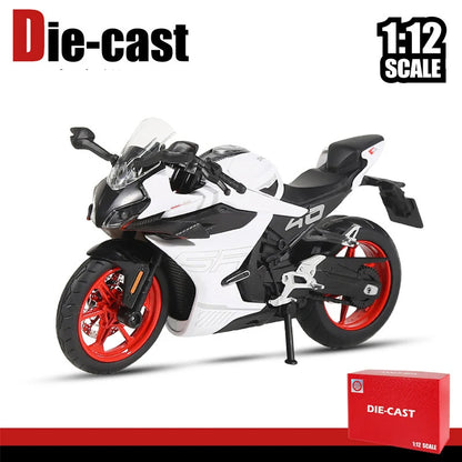 1/12 CFMOTO 450SR Alloy Racing Motorcycle Model Diecast Metal Street Sports Motorcycle Model Simulation Sound Light Kid Toy Gift