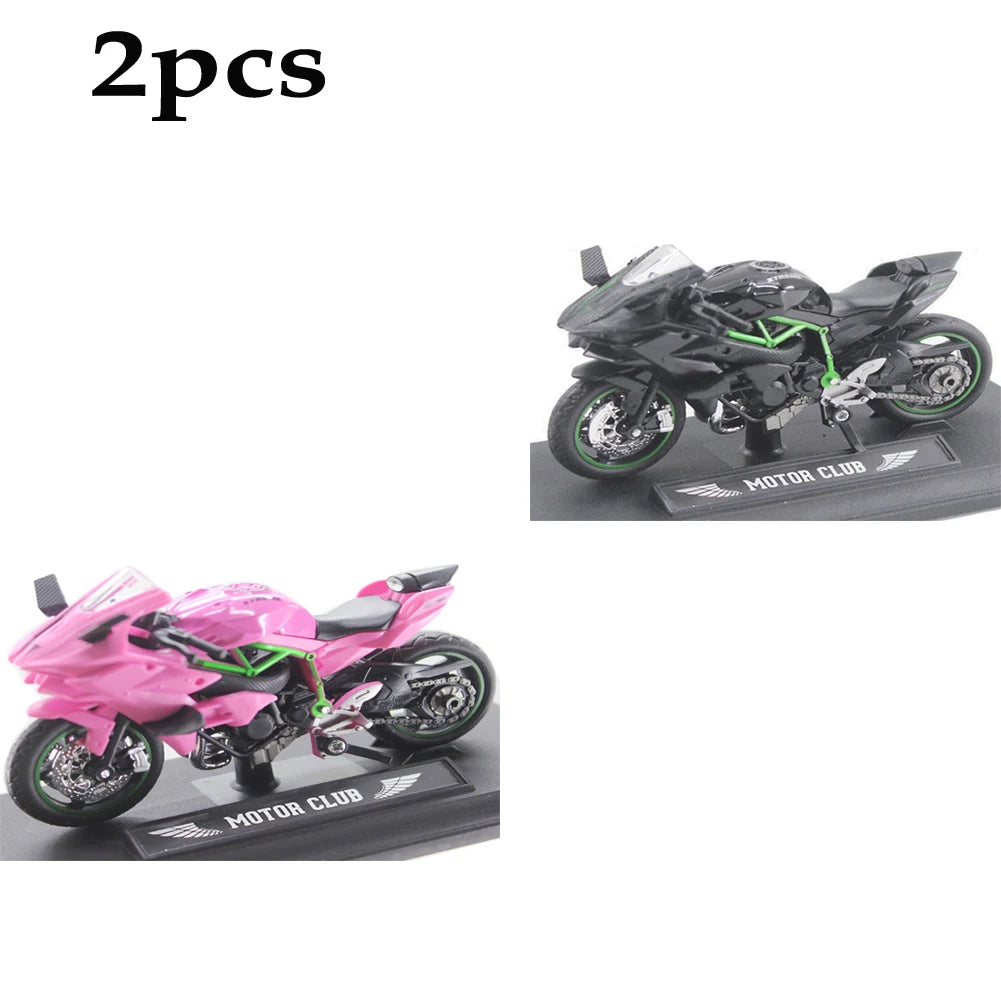 3pcs 1: 18 alloy+plastic car decoration off-road vehicle collection office model toy die-casting motorcycle simulation portable