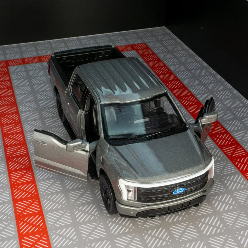 1:36 Ford F150 new energy 2022 alloy car model pull back acousto-optic pickup off-road vehicle children's toy car birthday gift