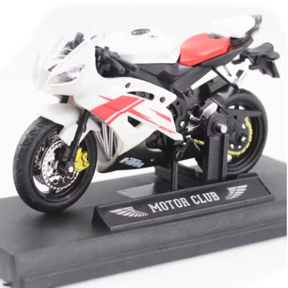 3pcs 1: 18 alloy+plastic car decoration off-road vehicle collection office model toy die-casting motorcycle simulation portable