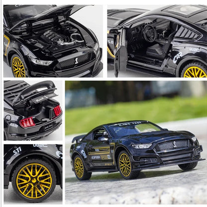 1:32 Ford Mustang Shelby GT500 Alloy Sports Car Model Diecasts Metal Toy Vehicles Car Model Simulation Collection Gift
