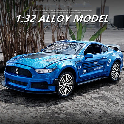 1:32 Ford Mustang Shelby GT500 Alloy Sports Car Model Diecasts Metal Toy Vehicles Car Model Simulation Collection Gift