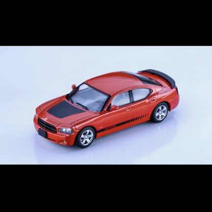 Rollin 1/64 2008 Dodge Charger Black and Red livery Theme Limited Edition model Car