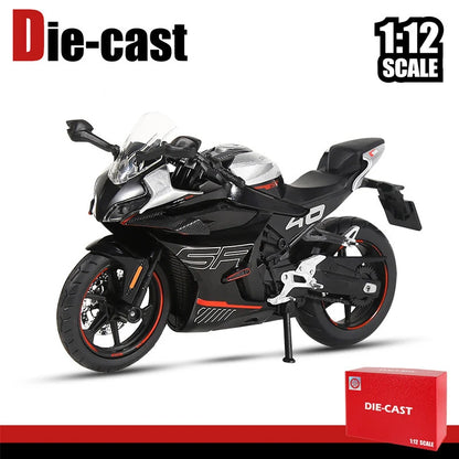1/12 CFMOTO 450SR Alloy Racing Motorcycle Model Diecast Metal Street Sports Motorcycle Model Simulation Sound Light Kid Toy Gift