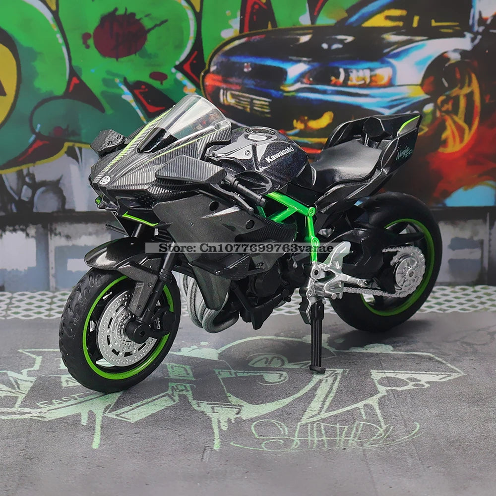 MSZ 1:18 Kawasaki Ninja H2R  GSX-R1000 YAMAHA YZF-R1 Classic Motorcycle Static Model Alloy Die Casting Car Toy Gifts