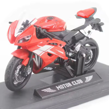 3pcs 1: 18 alloy+plastic car decoration off-road vehicle collection office model toy die-casting motorcycle simulation portable