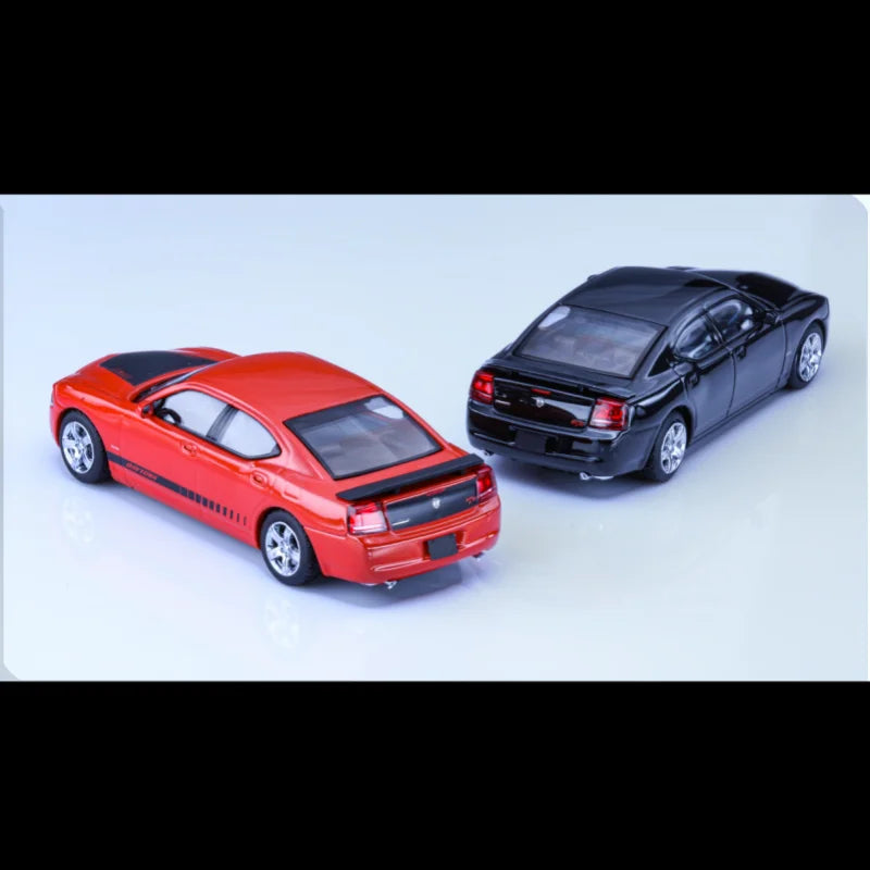 Rollin 1/64 2008 Dodge Charger Black and Red livery Theme Limited Edition model Car