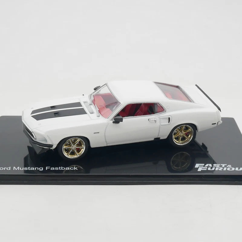 Diecast IXO 1:43 Scale Ford Mustang Fastback Movie Car Alloy Car Model Collectible Toy Gift Souvenir Display Ornament