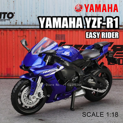 MSZ 1:18 Kawasaki Ninja H2R  GSX-R1000 YAMAHA YZF-R1 Classic Motorcycle Static Model Alloy Die Casting Car Toy Gifts