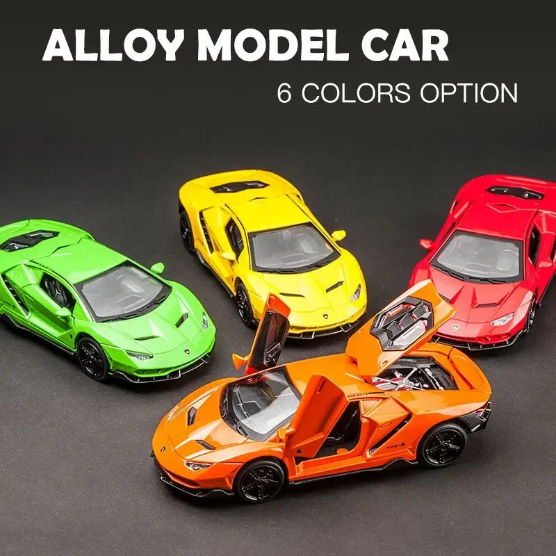 1:32 Lamborghini LP770 750 Alloy Sports Car Model Diecasts & Toy Vehicles Sound Light Super Racing Lifting Tail Pull Car Toy