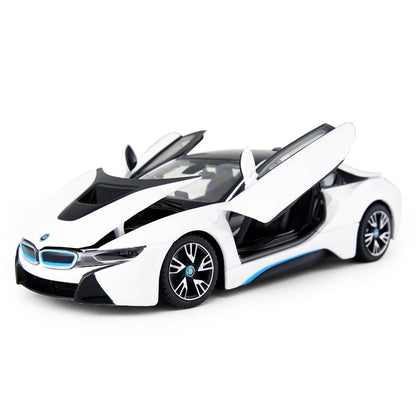Free delivery 1:24 I8 Supercar alloy car model Diecasts & Toy Vehicles Collect gifts Non-remote control type transport toy