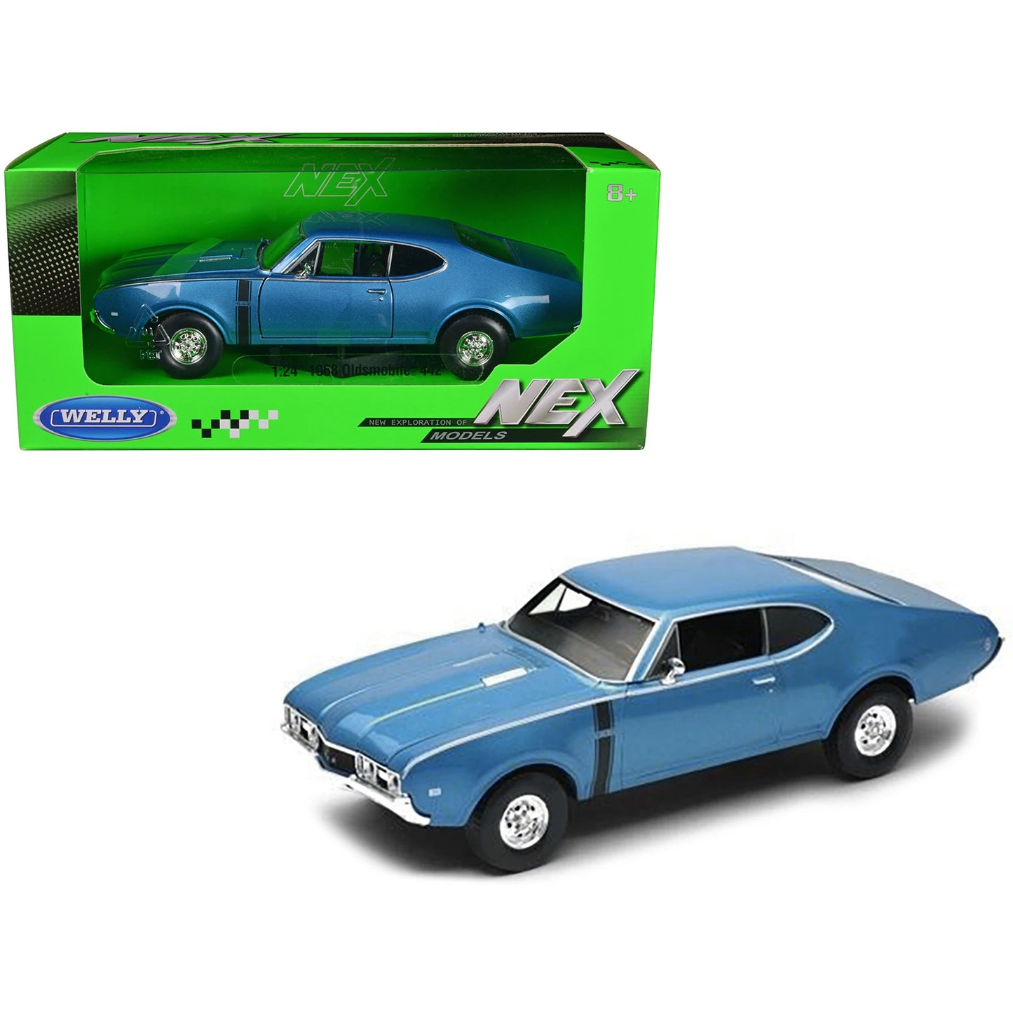 DCD 1968 Oldsmobile 442 Blue Metallic 1/24