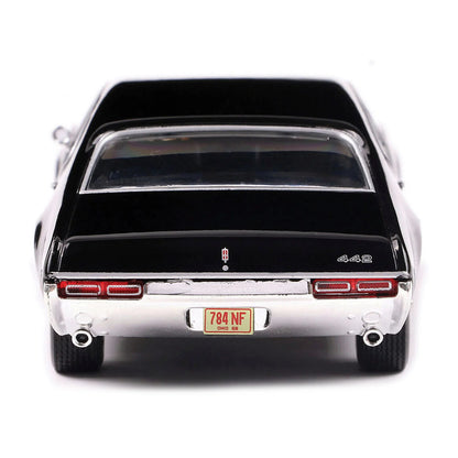 IXO Models 1/43 Diecast Oldsmobile 442 W-30 DCD 1970 Ebony Black with Red Stripes for Collectors
