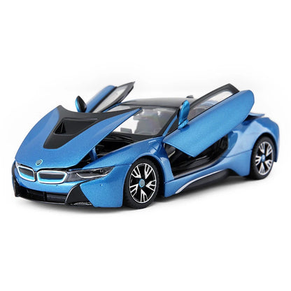 Free delivery 1:24 I8 Supercar alloy car model Diecasts & Toy Vehicles Collect gifts Non-remote control type transport toy