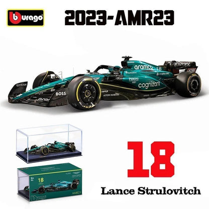 New Product Bburago 1:43  2023 Aston Martin Amr23 F1 Bburago Formula Racing Amr23 Diecast Model Alloy Luxury Vehicle Car Kid Toy