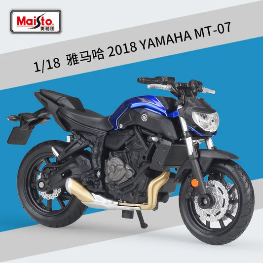 Maisto 1:18 Yamaha 2018 Yamaha Mt-07 Mt07 Mt 07 Diecast Motorcycle Model With Base Toy Gift Display Piece
