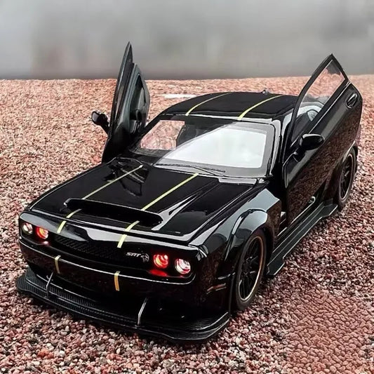 1:32 Dodge Challenger SRT Redeye Hellcat Alloy Musle Car Model Diecast Metal Sports Car Vehicles Model Sound Light Kids Toy Gift
