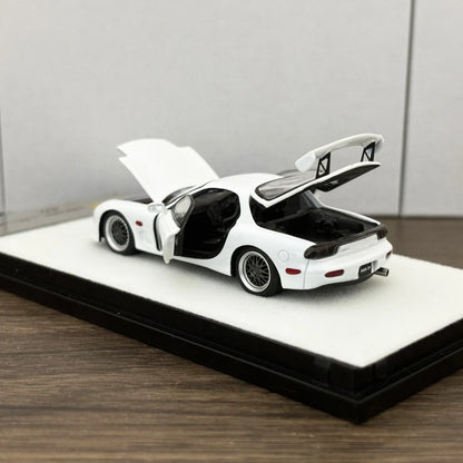 PGM 1:64 RX7 White Color Full Open Diecast Model Car