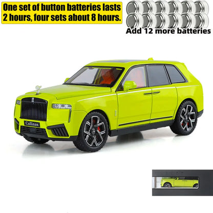 1:24 Rolls Royce Cullinan SUV Alloy Diecast Metal Model Car Pull Back Sound And Light Children's Toy Car Mini GT Miniature Gift