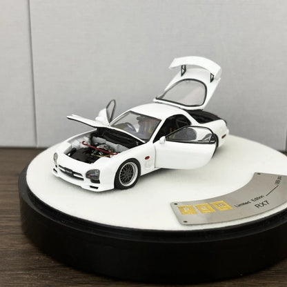 PGM 1:64 RX7 White Color Full Open Diecast Model Car
