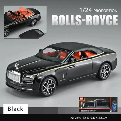 1:24 Rolls Royce Dawn Car Model Simulation Alloy Convertible Sports Car Sound And Light Pull Back Toy Car Boy Collection Gift