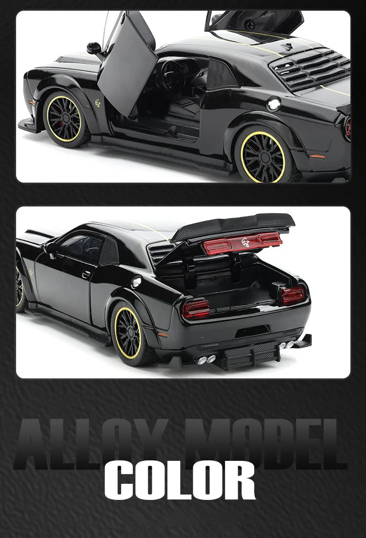 1:32 Dodge Challenger SRT Redeye Hellcat Alloy Musle Car